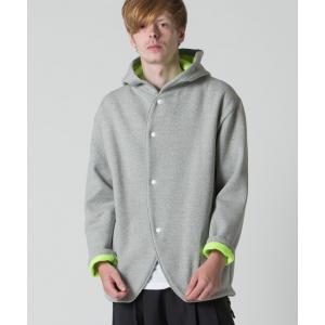 レアセル rehacer 2Tone Hooded Cardigan フード カーディガン シンプル...