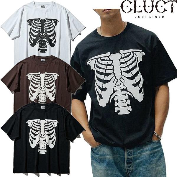 クラクト CLUCT BONE [S/S W TEE] 半袖 Tシャツ ボーン 骨 バンソン風 スト...