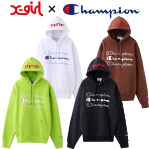 エックスガール X-GIRL CHAMPION SWEAT HOODIE チャンピオン コラボ
