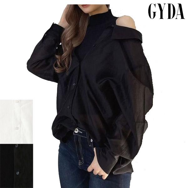 ジェイダ GYDA 3WAY ショルダーOPENシアードッキングシャツ 羽織り シースルー アンサン...