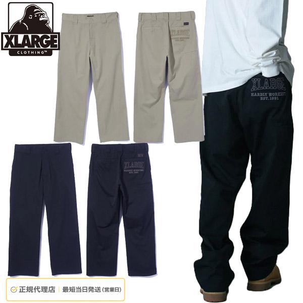 エクストララージ XLARGE メンズ ワークパンツ WORK PANTS ロゴ 刺繍 ストリート ...