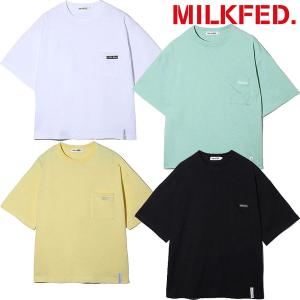 ミルクフェド MILKFED. BASIC POCKET S/S TEE Tシャツ 半袖 カットソー ベーシック シンプル ポケT 大人 ビックシルエット レディース ブランド 正規｜faithstore2017