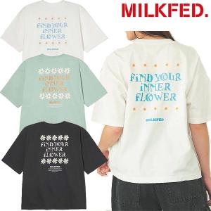 ミルクフェド MILKFED. FLOWER S/S TEE 半袖 カットソー フラワー 花柄 デイジー 大人 バックプリント ビックシルエット レディース ブランド 正規｜faithstore2017