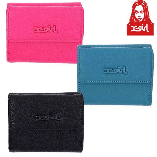エックスガール X-GIRL FAUX LEATHER MINI WALLET フェイクレザー ミニ...
