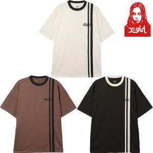 エックスガール X-GIRL DOUBLE STRIPE S/S BIG TEE DRESS ダブルストライプ Tシャツ 半袖 Ｔワンピ ドレス レディース ストリート ブランド 新品 正規品