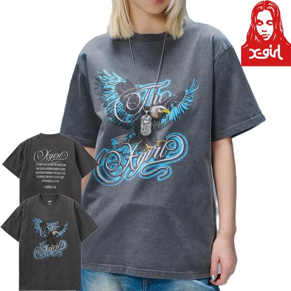 X-girl エックスガール レディース 半袖Tシャツ FADED EAGLE S/S TEE 10...