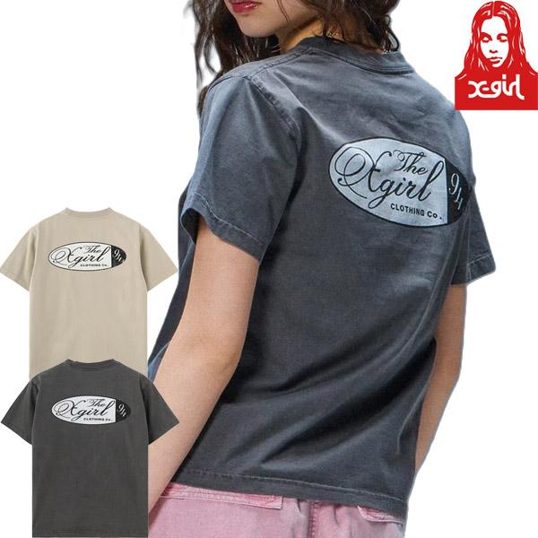X-girl エックスガール レディース 半袖Tシャツ FADED OVAL LOGO S/S TE...