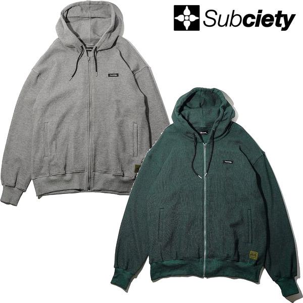 サブサエティ SUBCIETY WAFFLE ZIP PARKA ジップパーカー ワッフル シンプル...