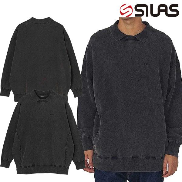 サイラス SILAS GARMENT DYED WIDE COLLARED TOP スウェット トレ...