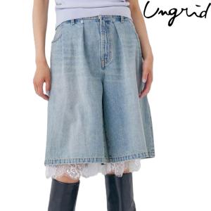 【予約】Ungrid アングリッド レディース シンチバックデザインハーフパンツ 112642480501 デニムパンツ