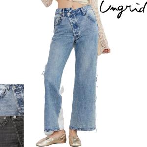 【予約】Ungrid アングリッド レディース スウェットドッキングストレートデニム 112642490101 デニムパンツ