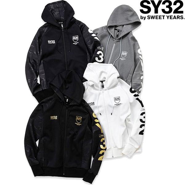 SY32 by SWEET YEARS DOUBLE KNIT EMBOSS CAMO SHIELD...