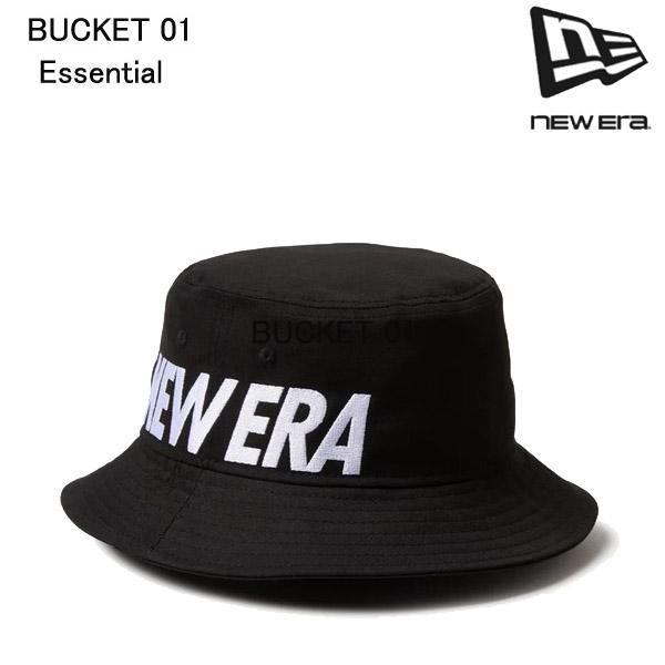 NEW ERA ニューエラ バケット01 Essential ロゴ刺繍 ブラック 14388522 ...