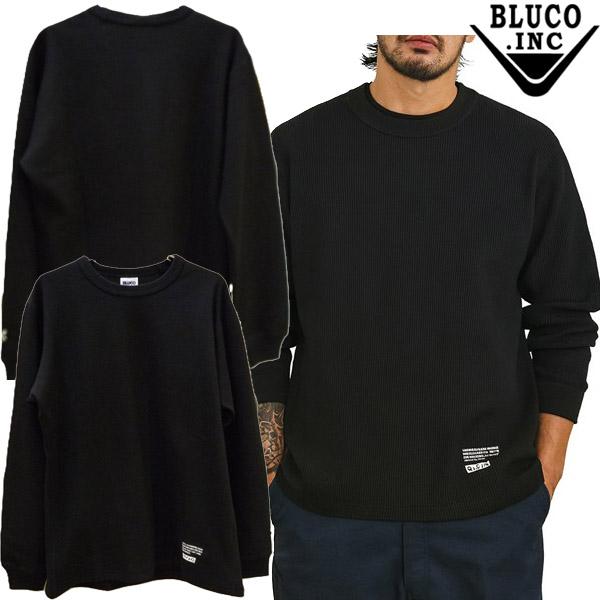 ブルコ BLUCO CREW NECK THERMAL SHIRT サーマル ロンT 長袖 ロゴ シ...