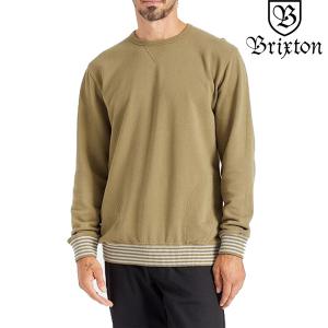 ブリクストン BRIXTON COLLEGIATE POCKET CREW SWEAT MILITARY OLIVE 22295 スウェット トレーナー シンプル アメカジ バイカー メンズ ブランド｜faithstore2017