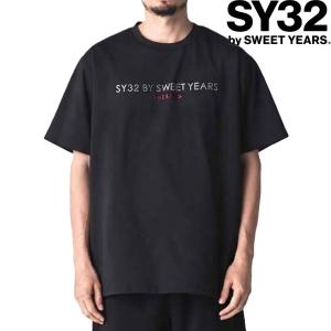 SY32 by SWEET YEARS RHINESTONE TEE 32-26A1-02 半袖 Tシャツ カットソー ラインストーン ロゴ メンズ