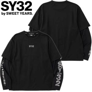 SY32 エスワイサーティトゥ FAKE LAYERD L/S TEE レイヤードTシャツ ロングTシャツ 長袖Tシャツ メンズ スポーツ 32-26A1-14