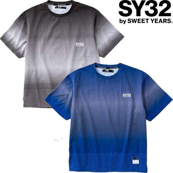 SY32 by SWEET YEARS メンズ GRADATION LOGO TEE 半袖Tシャツ ...