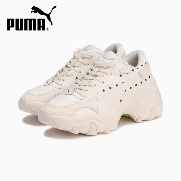 プーマ puma ウィメンズ パルサー ウェッジ ポルカドット 395452 アイボリー スニーカー...