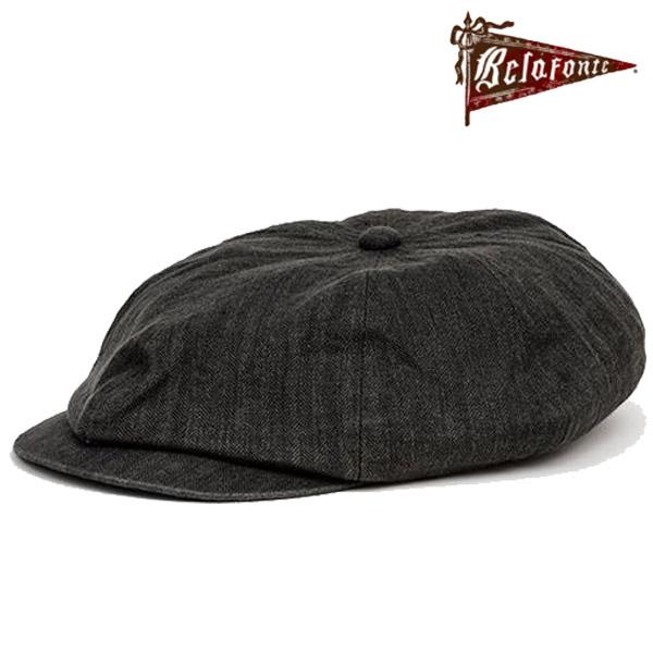 BELAFONTE べラフォンテ RAGTIME PEAKY HAT LINEN HERRINGBO...