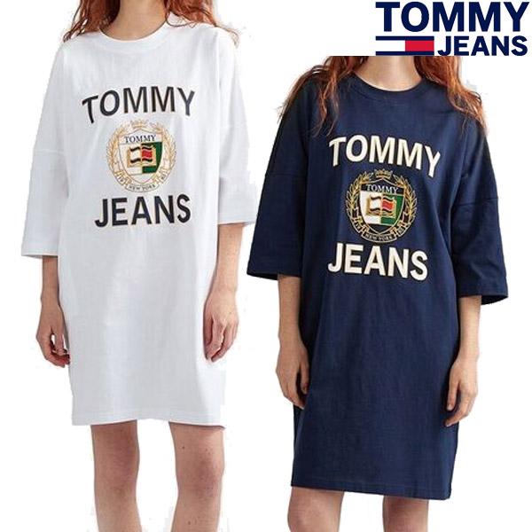トミー ジーンズ TOMMY JEANS オーバーサイズ リュクス Tシャツ ワンピース TJW O...