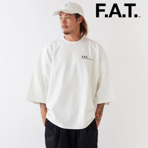 エフエイティー FAT GUNNER Tシャツ 7分 半端袖 カットソー シンプル ロゴ バックプリ...