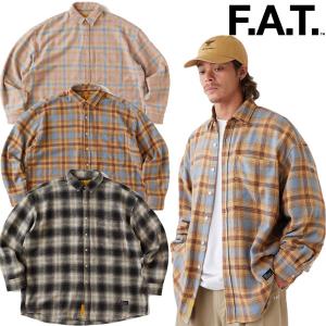 【即発送｜ 最短翌日着】 ネルシャツ 長袖 エフエイティー FAT GIGANNEL ギガンネル ヘビーネル チャック シンプル 大人 ストリート メンズ ブランド 新品 正規｜FAITHSTORE