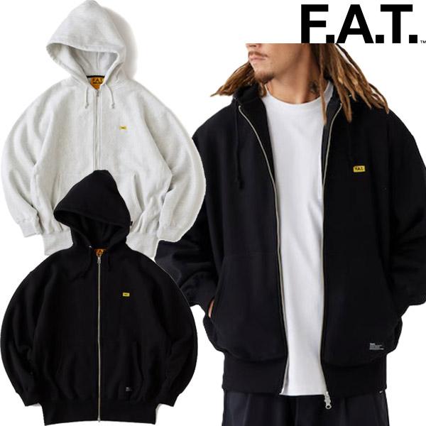 エフエイティー FAT EMBUP ジップ パーカー フーディー ロゴ 肉厚 シンプル ビックシルエ...