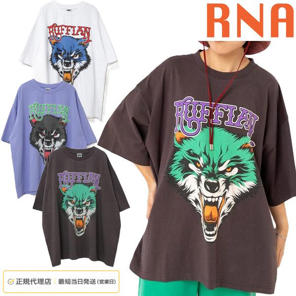 RNA アールエヌエー レディース ビッグTシャツ RUFFIAN WOLF BIG T 半袖 ロゴ...