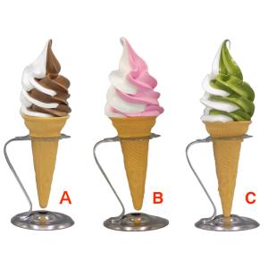 食品サンプル チョコソフトクリーム&チョコアイスクレープセット実物大です。 143384-38-