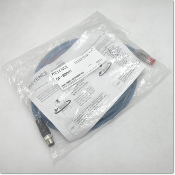 KEYENCE OP-88087 イーサネットケーブル M12 4ピン RJ45 5m