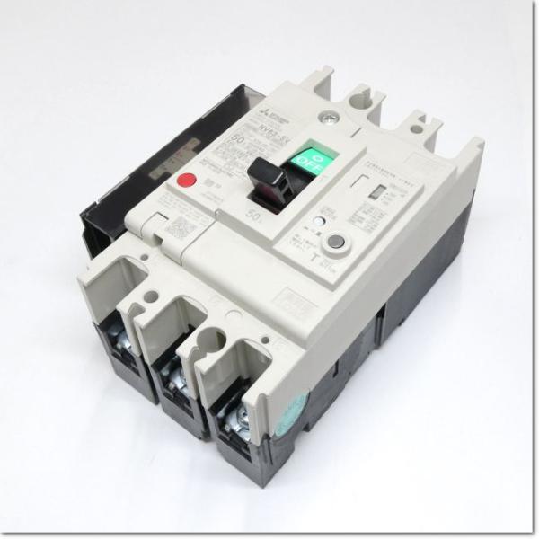 三菱電機 漏電遮断器 NV63-SV 3P 50A 100/200/500mA AL. AX-1LS...
