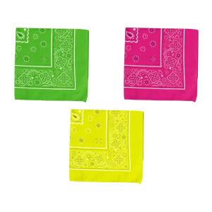 バンダナ 1枚　メール便可　蛍光色　運動会用品　応援　ダンス　演技