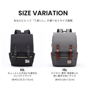 リュック レディース キャンバス レザー おし...の詳細画像3