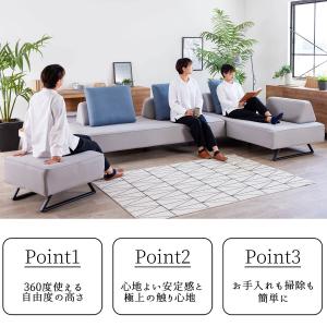 ソファ ソファベッド ソファー レザーファブリ...の詳細画像3