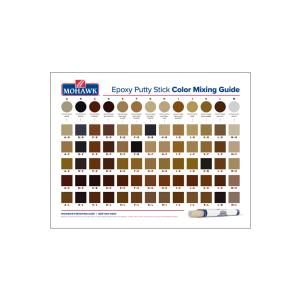 ウッドカラーエポキシパテ　調色表