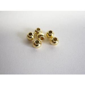 パール金６mm（大穴径２ｍｍ）＃８１２３(1個) ビーズ手芸や手作りアクセサリー ラッピングに｜familiamia