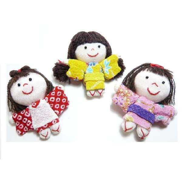 ちりめん細工 可愛い昔の女の子 お人形 和小物 安らぎを与える日本の伝統工芸