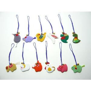 携帯ストラップ ちりめん 開運 3本足 やたがらす 日本の縁起物 和小物