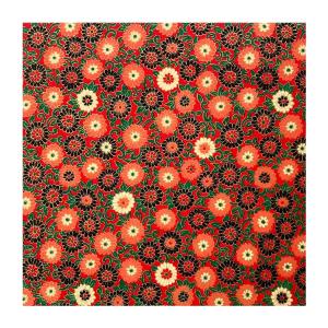 和紙 金地に扇の文様 ラッピングや和紙工芸 和紙人形 和紙の花やちぎり