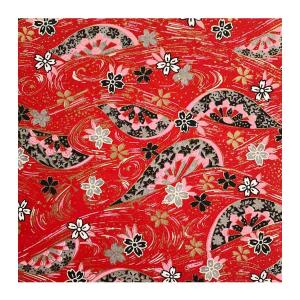 和紙 金地に扇の文様 ラッピングや和紙工芸 和紙人形 和紙の花やちぎり