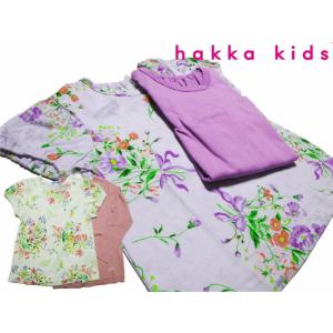 hakka kids Tシャツ 2枚セット ティアラフラワーPt 半袖 無地 長袖 100cm 110cm 120cm 130cm 送料無料｜famille-asahi2