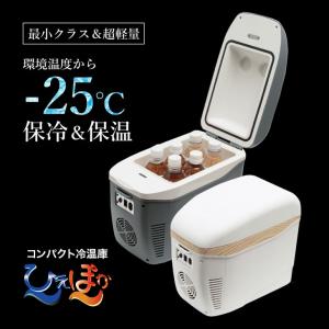 車載冷温庫 ひえぽか 小型 コンパクト ポータブル ミニ 冷蔵庫 保冷 保温 AC DC 12V 2電源 車中泊 アウトドア キャンプ ドライブ