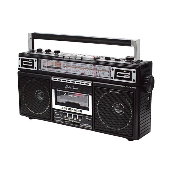 レトロサウンド・ラジオ・カセット・レコーダー RTR-S66 ラジカセ カセットテープ 録音 デジタ...