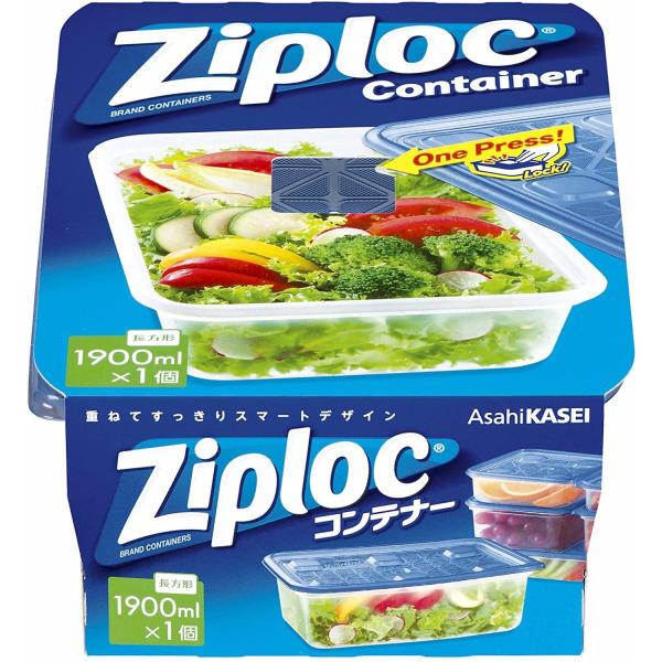 ジップロックコンテナー長方形1900ml 1P