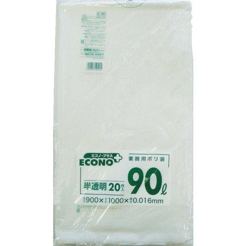 日本サニパック ゴミ袋 薄口 90L 半透明 20枚 0.016 E90