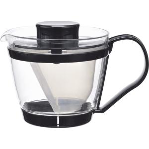 iwaki(イワキ) 耐熱ガラス ティーポット レンジのポット 茶器 400ml KT863-BK｜family-seikatsukan-y