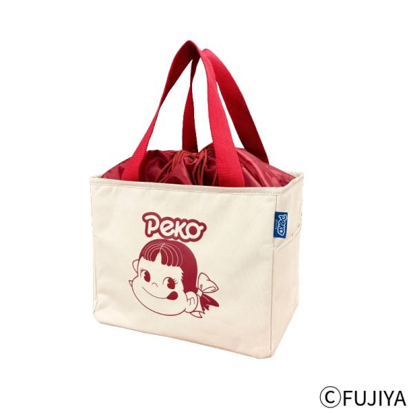 不二家 公式 保冷 保温 レジかごバッグ ペコちゃん エコバッグ レジ カゴ お買い物 大容量 マイ...