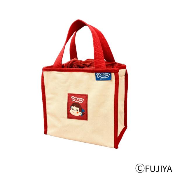 不二家 公式 保冷 保温 巾着型ランチバッグ ペコちゃん ランチバッグ お弁当 巾着 マイバッグ