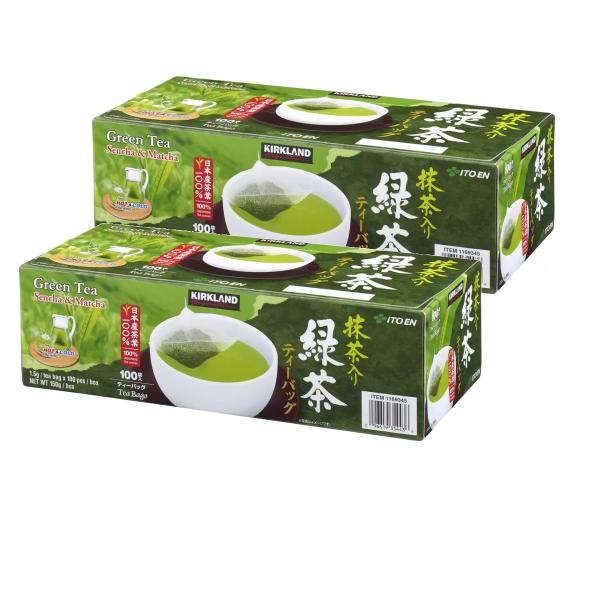緑茶ティーバッグ 100袋 2セット 日本産茶葉 100% カークランドシグネチャー コストコ